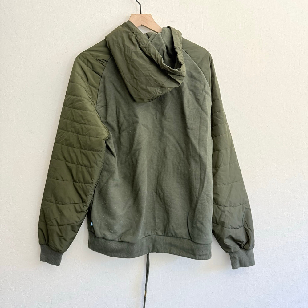 Cookies Men's Olive Green Quilted Hoodie Size XL - Picture 2 of 6